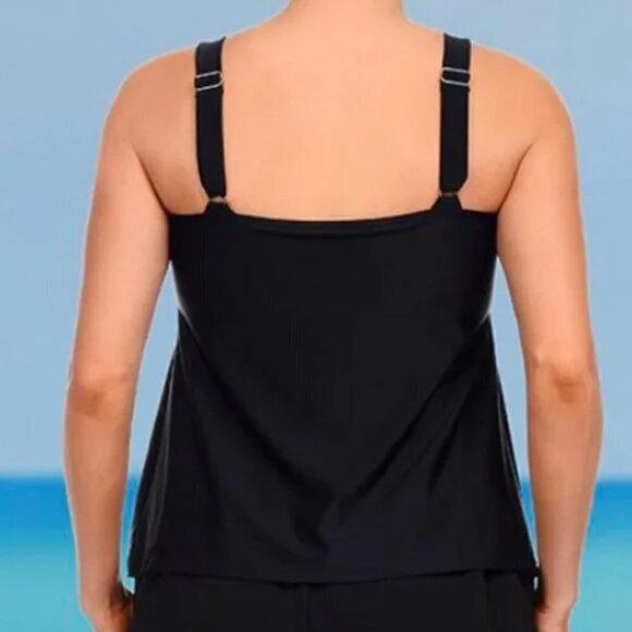 Swimsuits For All Empire Balconette Tankini Top Size 24 Black - Picture 8 of 8